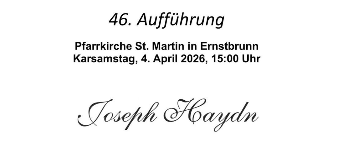 Plakat für ein Konzert mit den Sieben Letzten Worten des Erlösers von Joseph Haydn. Es ist für Streichquartett, künstlerisch geleitet von Jasna P. Hübner an der Violine. Eintritt frei.