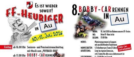 Ein Plakat für eine Veranstaltung am 10.-12. Juli 2016. Die Veranstaltung umfasst Seniorenaktivitäten, Musik und einen Bobby-Car-Rennwettbewerb. Es gibt auch ein Grillfest und Unterhaltung mit Live-Musik.