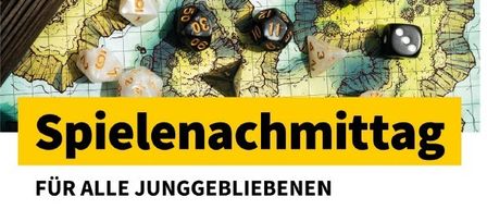Ein Event-Poster für Spielnachmittag für junge Menschen. Datum: 13. Juli 2026. Zeit: 14.30 Uhr. Ort: Hauptplatz 7, 2115 Ernstbrunn. Organisiert von Hilfswerk Niederösterreich. Wir freuen uns auf Sie!
