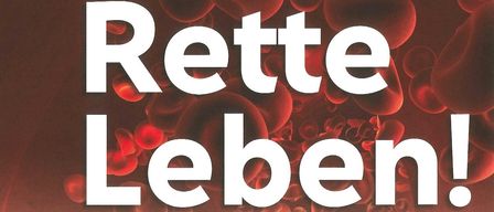 Advertisement for a blood donation event on August 12, 2026 at Windkraft Simonsfeld from 4:30 PM to 7:30 PM. Website www.blutbank.at.