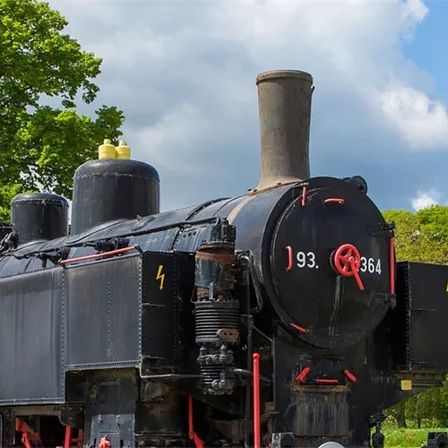 Bild enthält, Locomotive, Railway, Train, Transportation, Vehicle, Machine, Motor, Engine, Steam Engine