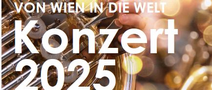 Ein Plakat für ein Konzert 2025 in Wien mit dem Jugendblasorchester der Musikschule Preemstaetten. Das Konzert findet am 22. November um 19 Uhr statt. Tickets sind bei Tourismusbüros erhältlich.