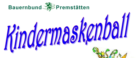 A poster for a children's mask ball, scheduled for Shrove Tuesday, February 17, 2026, starting at 2 PM. The program includes games and fun with Sandra and Markus, show acts, and a children's disco. Participants are asked not to bring confetti.