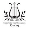 Logo der Katschtaler Trachtenkapel mit einer schwarz-weißen Lyra und Blättern.