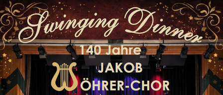 Ein Plakat für ein Jubiläumsdinner im Kulturhaus Gratkorn. Die Veranstaltung zum 140-jährigen Bestehen des Jakob Öhrer-Chors ist für Freitag, den 24. April 2026, um 19 Uhr geplant.