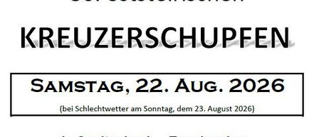 Tennisverein Speltenberg lädt zum 30. österreichischen Kreuzerschuppen ein. Samstag, 22. August 2026, in Speltenberg – Tennisanlage. Von 10:00 Uhr bis 17:00 Uhr, ab 17 Uhr Finale. Anschließend Preisverteilung. Viele wertvolle Preise! Für Speisen ist ab 11:00 Uhr bestens gesorgt!