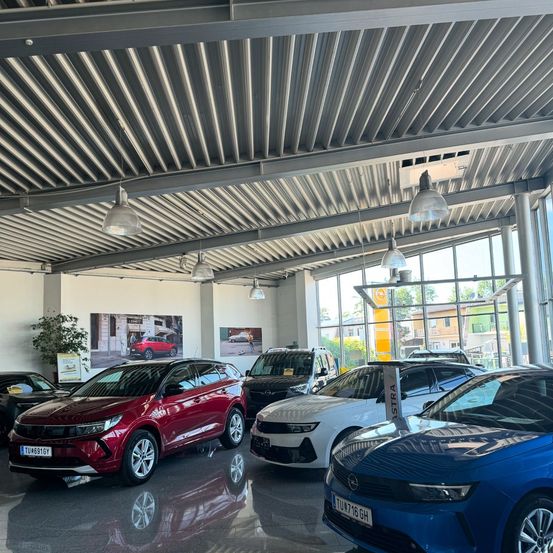 Bild enthält, Car, Car Dealership, Transportation, Vehicle, License Plate, Indoors, Machine, Wheel, Person