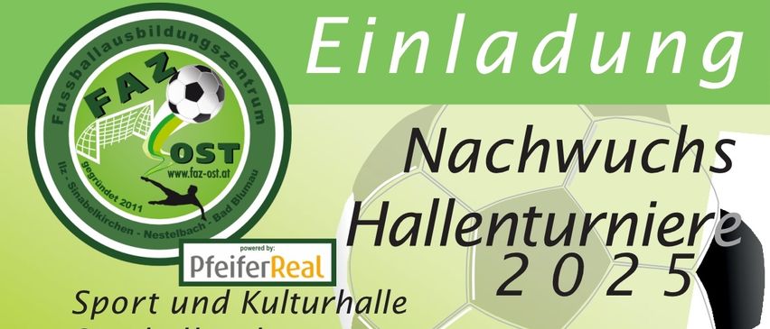 Plakat für das Fußballturnier in Sinabelkirchen am 5. Dezember 2025. Es zeigt die Zeitpläne für die Mannschaften U7, U9, U11, U8 und U12.