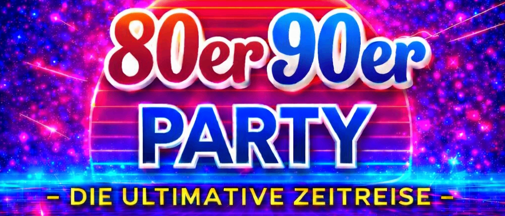 Event poster for Ober Power Party on August 29th, featuring roller skates, a disco ball, and live show.