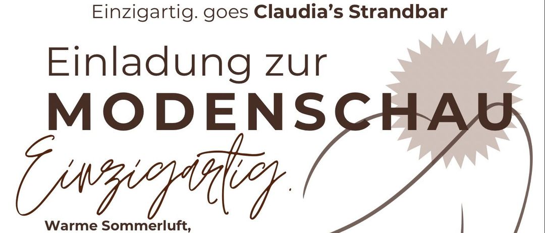 Eine Modenschau am idyllischen Badeteich in der Siniwelt. Samstag, 11.7.2026, 18 Uhr. Erlebe die Modenschau mit einzigartigen Styles und einen Pop-Up-Store zum Stöbern.
