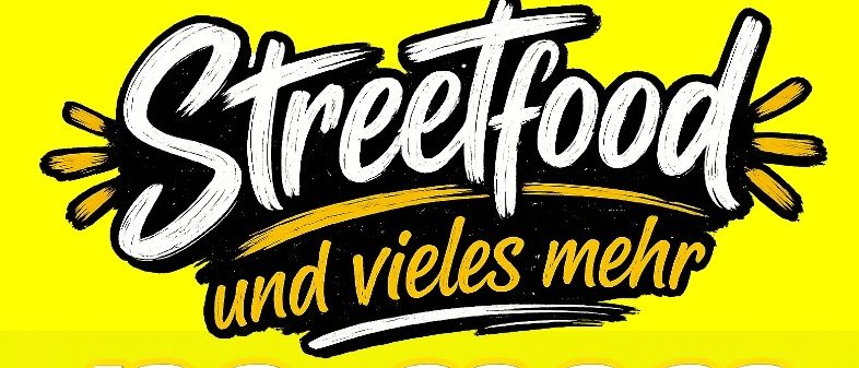 Ein Werbeplakat für das Sinabellkirchen Food & Fun Festival, das eine Menschenmenge, Essensstände und Attraktionen wie ein Riesenrad zeigt. Die Veranstaltung ist vom 18. bis 20. September 2026 geplant.