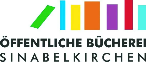 Ein farbenfrohes Balkendiagramm mit sechs Balken in verschiedenen Farben und einem Logo auf der linken Seite. Der Text lautet 'Offentliche Bucherer Sinabelkirchen'.