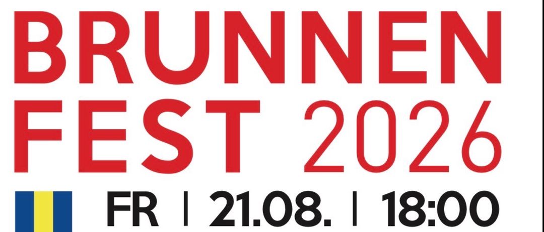 Plakat für das Brunnen Fest 2026 am Maler Brunnen in Mauthnen Unterort mit musikalischer Unterhaltung von Jugendorchesters Valentinees und der Trachtenkapelle Berg im Drautal, sowie beliebtem Spanferkel vom Holzkohlegrill. Sponsoren sind Gasthof Huber, Bruckenwirt und andere.