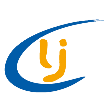 Das Bild zeigt ein stilisiertes Logo, das aus einer blauen gebogenen Linie und einem gelben stilisierten Buchstaben 'Y' innerhalb der Kurve besteht.