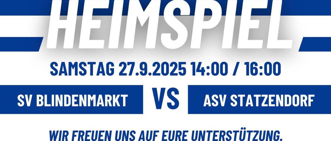 Heimspiel am 27.09.2025 um 14:00. Neumarkt gegen ASV. Unterstützen Sie uns.