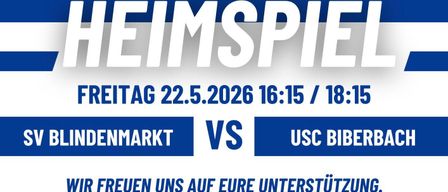 The Heimspiel event is on May 22, 2026, at 16:15. Denmark will compete against USC BI. Join us for support.