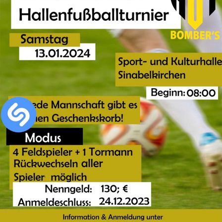Bild enthält, Advertisement, Poster, Soccer, Soccer Ball, Sport, Text, People, Person