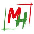 Ein rotes und grünes Symbol mit dem Buchstaben M in Rot und einem grünen H-Symbol in der Mitte auf weißem Hintergrund.