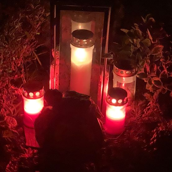 Bild enthält, Lamp, Person, Lantern, Candle, Lighting, Light