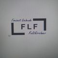 Ein weißer Computerbildschirm zeigt ein Logo mit den Buchstaben LLF in Schwarz und dem Text 'Freizeit Liebende' in Blau darüber. Das Logo ist in der Mitte des Bildschirms positioniert.