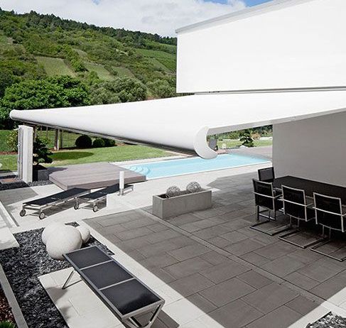 House, Housing, Villa, Pool, Water, Couch, Chair, Plant, Canopy
