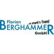 Das Logo von Florian Berghammer GmbH, mit einem blau-weißen Design, auf dem der Text Florian Berghammer GmbH deutlich zu sehen ist.
