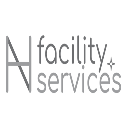 Ein Logo für Facility Services mit dem Buchstaben N in einer stilisierten Schriftart und dem Wort Services darunter.