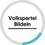 Volkspartei Bildein-Logo. Das Bild zeigt ein Logo. Es enthält den Text 'Volkspartei' in Schwarz, gefolgt von 'Bildein' darunter. Das Logo ist in einem grauen Kreis mit einer blauen Linie auf der rechten Seite eingeschlossen.