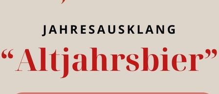 Ein Plakat für die jährliche Silvesterfeier der Freiwilligen Feuerwehr Wartberg/AIST, mit dem Titel 'Altjahrsbier', geplant für den 31. Dezember 2025, von 13:00 bis 17:00 Uhr am Marktplatz. Es verspricht gegrillten Käse für die Kleinen.