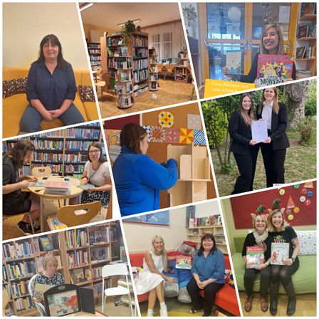 Bild enthält, Book, Publication, Library, Adult, Female, Person, Woman, Collage, Chair, People