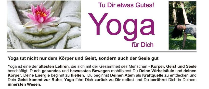 Yoga tut nicht nur dem Körper und Geist, sondern auch der Seele gut. Yoga ist eine der ältesten Lehren, die sich mit der Gesamtheit des Menschen - Körper, Geist und Seele beschäftigt. Beginne deine Yoga-Reise ab 13.1.2026.