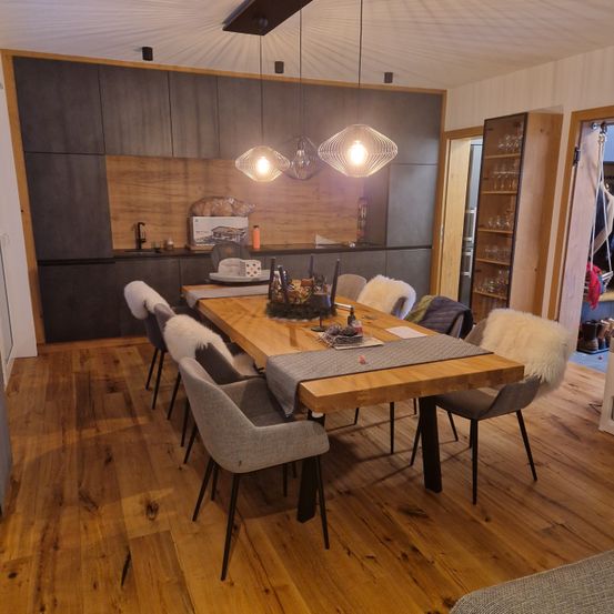 Interior Design, Wood, Hardwood, Floor, Flooring, Plywood, Table, Dining Table, Dining Room, Chair