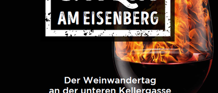 Plakat für den Weinwandertag an der unteren Kellergasse am Samstag, 31. Jänner 2026, von 13:00 bis 19:00 Uhr. Acht Winzer öffnen ihre Kellertüren zur Verkostung und zum Genuss.