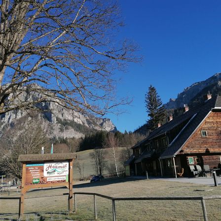 Bild enthält, Building, Countryside, Hut, Nature, Outdoors, Rural, Shelter, Tree, Fir, Housing