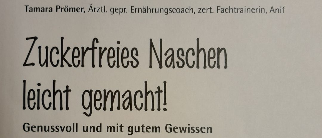 Ein zertifizierter Ernährungscoach bewirbt kostenlose Nasen, hergestellt mit gutem Gewissen.