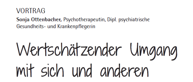 Plakat für einen Vortrag von Sonja Ottenbacher über Psychohygiene. Datum ist 16. April 2026 um 18.00 Uhr. Ort: Pfarrzentrum Bischofshofen. Veranstalter: Katholisces Bildungswerk.