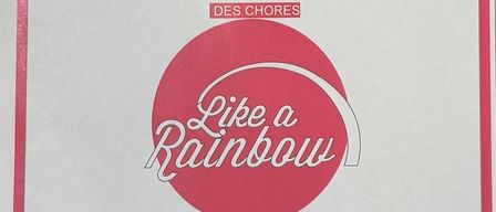 Ein Plakat für ein Nachtkonzert des Chores, mit dem Titel Like a Rainbow, mit Kleeblatt, in der Pfarrkirche.
