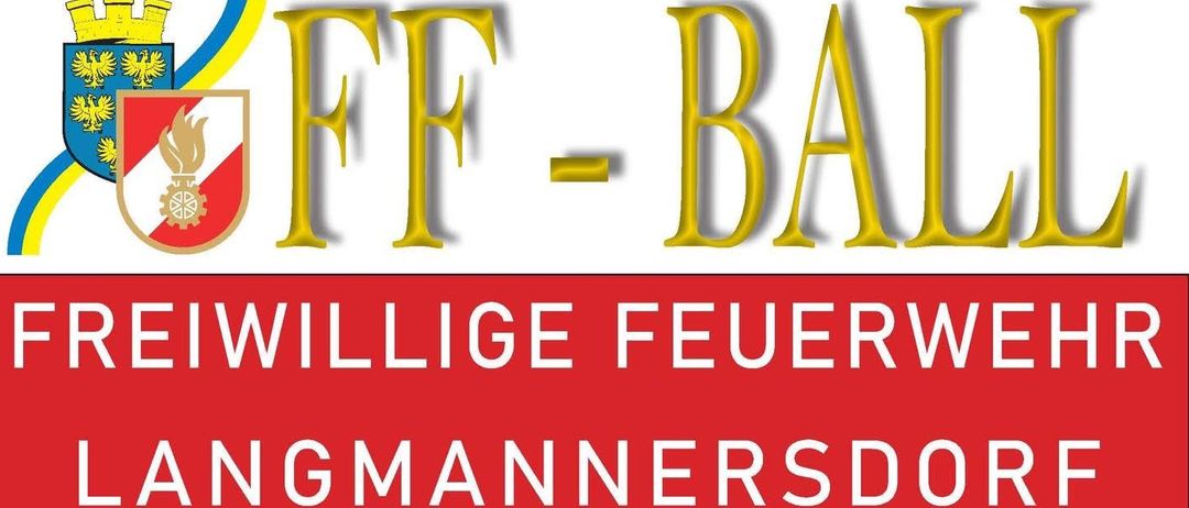 Werbeposter für die Veranstaltung der Freiwilligen Feuerwehr Langmannersdorf am 10.01.2026. Es zeigt ein tanzendes Paar mit Informationen zum Event, Beginn, Ort, Musik und Kartenpreis.