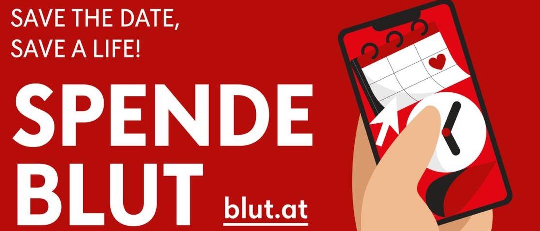 Blutspende-Event bei SV Weikersdorf am 31.05.2026. Zeiten: 10:00-12:00 und 13:00-15:00. Adresse: Puchberger Strasse. QR-Code scannen für Termin.