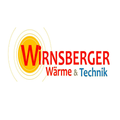 Das Wirnsberger-Logo, mit dem Firmennamen in Rot und 'Wärme & Technik' in Blau darunter, vor weißem Hintergrund.
