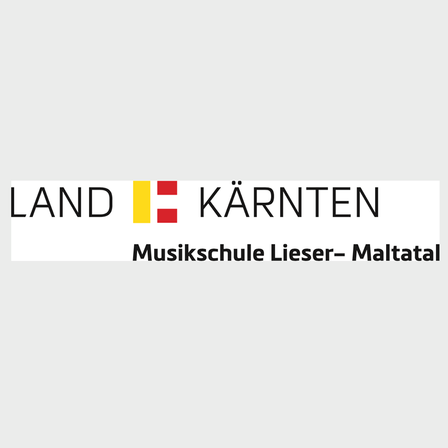 Das Logo der Land Karnten Musikschule Liesser-Maltatal mit dem Text 'LAND KäRNTEN' und 'Musikschule Liesser-Maltatal'.