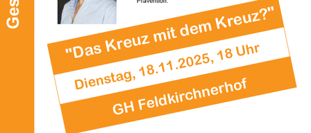 Presentation about back pain with a physiotherapist. Scheduled for November 18, 2025, at 6 PM. Effective measures and tips to stay pain-free and mobile. Contact at 0316/29 11 35 - 11.