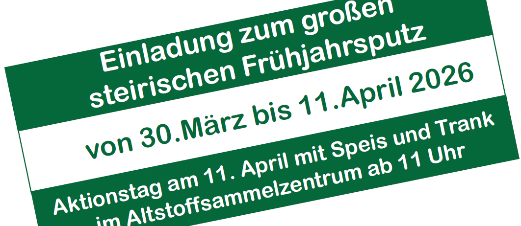 Einladung zum steirischen Frühlingsevent vom 30. März bis 11. April 2021. Mit Speisen und Getränken ab 11 Uhr.