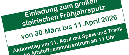 Einladung zum steirischen Frühlingsevent vom 30. März bis 11. April 2021. Mit Speisen und Getränken ab 11 Uhr.