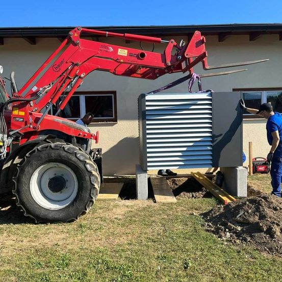 Adult, Male, Man, Person, Wheel, Outdoors, Shelter, Jeans, Soil, Bulldozer