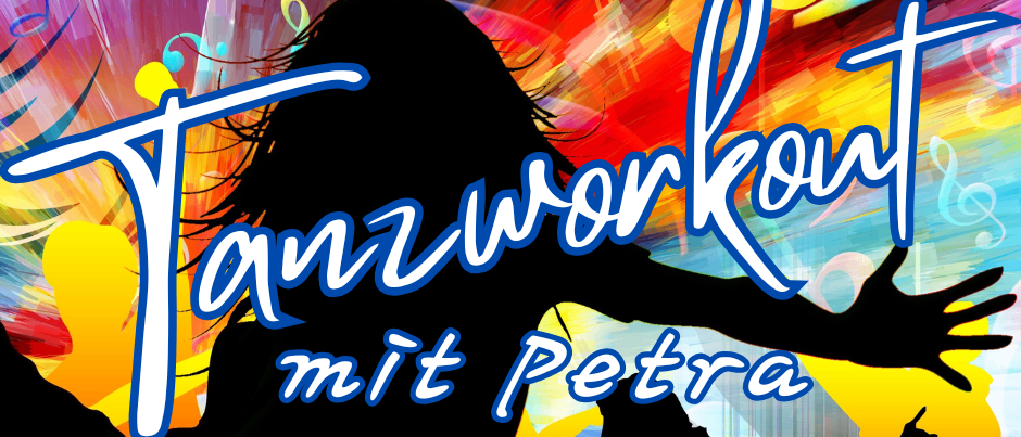 Tanzworkout-Poster mit einer Silhouette einer tanzenden Frau. Es heißt Join now und findet mittwochs von 18:00 bis 19:00 Uhr im Mittwochsfreundeheim Hirtenberg statt.