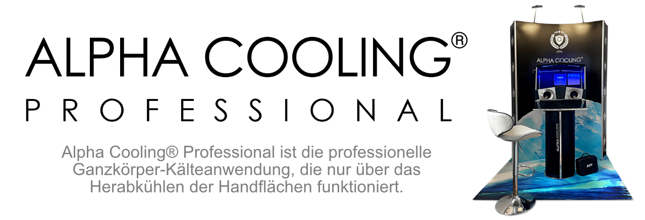 HA COOLING Professional ist die professionelle Kupfer-Kälteanwendung, die nur über das Kühlen der Handflächen funktioniert.