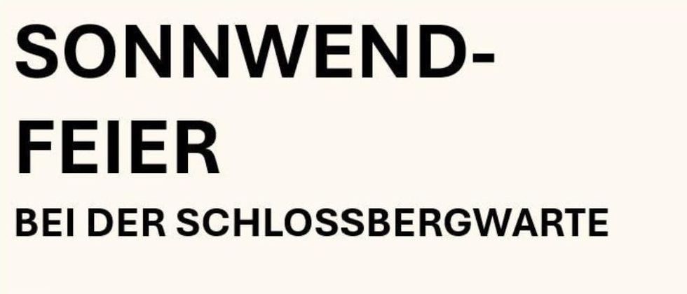 Sonntagsfeier bei der Schlossbergwarte, Beginn um 18:00 Uhr am 21. Juni 2025. Essen und Getränke inklusive, Musik von Ewald Grill und Manfred Gaube. Kommt vorbei und genießt den Abend mit uns!