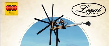 Poster for the Klapottefest event at Buschenschank Legat on July 19, 2026, at 11:00 AM. Features a windmill in a vineyard.