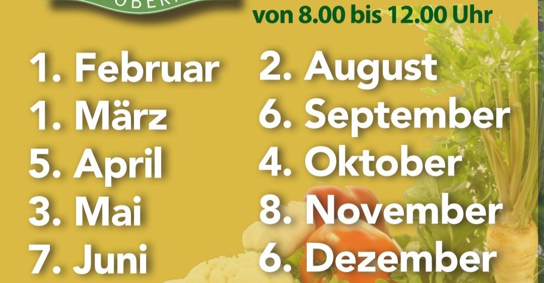 Bio Bauernmarkt Wild-Obermayr bietet Qualität und Regionalität seit 25 Jahren. Jeden 1. Samstag im Monat von 8.00 bis 12.00 Uhr. Bauernmarkt im Advent 8.00 - 13.00 Uhr.